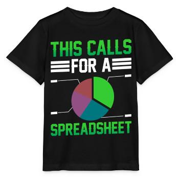 This Requires A Spreadsheet Table Accountant - Stanley/Stella MINI CREATOR Kids’ T-Shirt - black - Front - Mikhail (115cm)