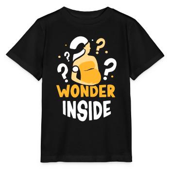 Miracle Inside Sweet Pregnant Baby Inside - Stanley/Stella MINI CREATOR Kids’ T-Shirt - black - Front - Mikhail (115cm)
