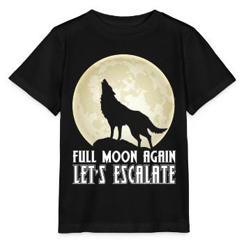 Wolf Vollmond Eskalation Rudel Wölfe - Stanley/Stella Kinder T-Shirt MINI CREATOR  - Schwarz - Vorne - Mikhail (115cm)