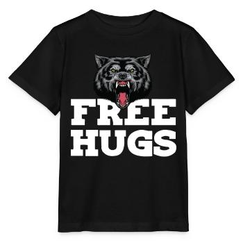 Wolf Embrace Wild Dog Full Moon Wolf Pack - Stanley/Stella MINI CREATOR Kids’ T-Shirt - black - Front - Mikhail (115cm)