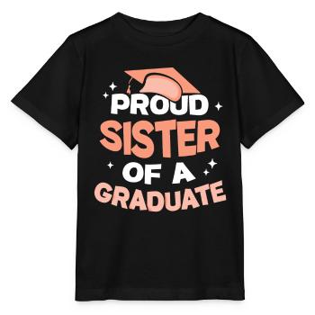 Fière sœur d’un diplômé diplômé - T-shirt bio MINI CREATOR Stanley/Stella Enfant - noir - Devant - Mikhail (115cm)