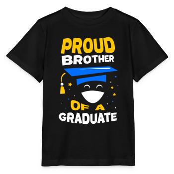 Fier frère d’un diplômé diplômé - T-shirt bio MINI CREATOR Stanley/Stella Enfant - noir - Devant - Mikhail (115cm)