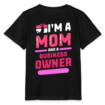 Je suis une mère et une propriétaire d’entreprise - T-shirt bio MINI CREATOR Stanley/Stella Enfant - noir - Devant - Mikhail (115cm)