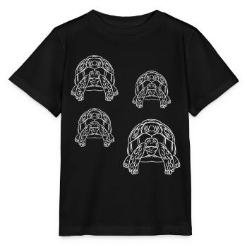 Turtles Turtles Cute turtles - Stanley/Stella MINI CREATOR Kids’ T-Shirt - black - Front - Mikhail (115cm)