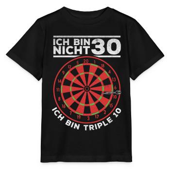 Ich bin nicht 30 Ich bin triple 10 - Geburtstag - Stanley/Stella Kinder T-Shirt MINI CREATOR  - Schwarz - Vorne - Mikhail (115cm)