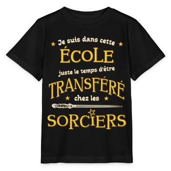Cadeau rentrée cp ou maternelle maître d'école - T-shirt bio MINI CREATOR Stanley/Stella Enfant - noir - Devant - Mikhail (115cm)
