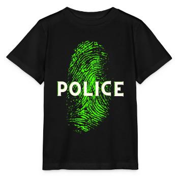 POLICE SCIENTIFIQUE EMPREINTE DIGITALE ADN - T-shirt bio MINI CREATOR Stanley/Stella Enfant - noir - Devant - Mikhail (115cm)