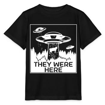 Alien Tshirt UFO Alien Children Mars Gentlemen - Stanley/Stella MINI CREATOR Kids’ T-Shirt - black - Front - Mikhail (115cm)