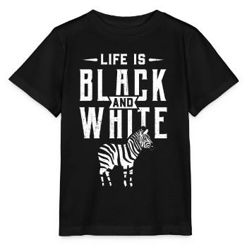 Zebra Africa Horse Hipster Gift Animal Stripe - Stanley/Stella MINI CREATOR Kids’ T-Shirt - black - Front - Mikhail (115cm)