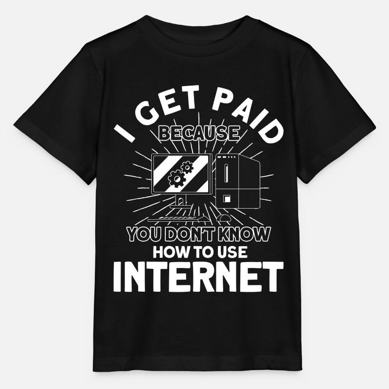 Ich werde bezahlt weil du das Internet nicht kenns - Stanley/Stella Kinder T-Shirt MINI CREATOR  - Schwarz