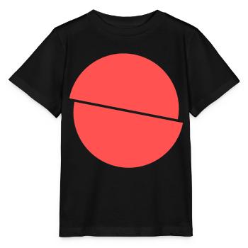 Halbe Kreise Rotes Design - Stanley/Stella Kinder T-Shirt MINI CREATOR  - Schwarz - Vorne - Mikhail (115cm)