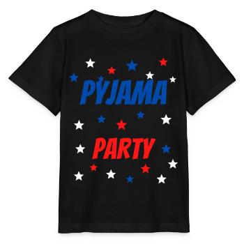 PYJAMA PARTY BLEU BLANC ROUGE ÉTOILES - T-shirt bio MINI CREATOR Stanley/Stella Enfant - noir - Devant - Mikhail (115cm)