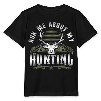 Cerf Chasse Cerf Chasseur Vintage - T-shirt bio MINI CREATOR Stanley/Stella Enfant - noir - Devant - Mikhail (115cm)
