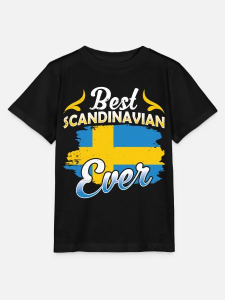 Der Beste Skandinavier Aller Zeiten Schweden - Stanley/Stella Kinder T-Shirt MINI CREATOR - Schwarz