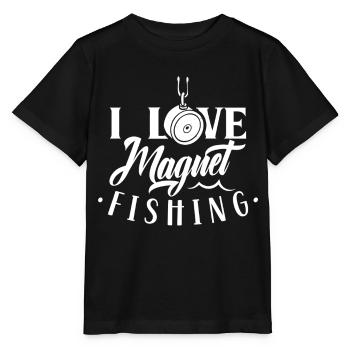 I love magnetic fishing magnet magnetic fishermen - Stanley/Stella MINI CREATOR Kids’ T-Shirt - black - Front - Mikhail (115cm)