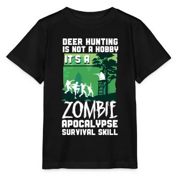 Chasseur de cerfs Buck Zombie - T-shirt bio MINI CREATOR Stanley/Stella Enfant - noir - Devant - Mikhail (115cm)