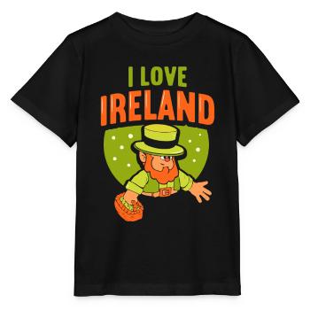 I love Ireland Irish St. Patrick's Day - Stanley/Stella MINI CREATOR Kids’ T-Shirt - black - Front - Mikhail (115cm)
