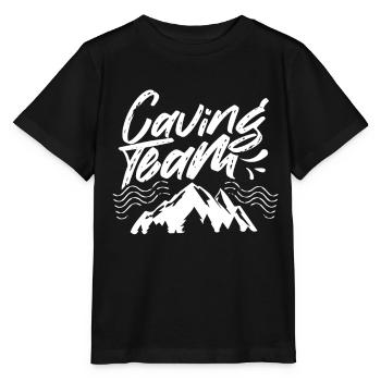 Caving Team Cave Hiking Cave Caving - Stanley/Stella MINI CREATOR Kids’ T-Shirt - black - Front - Mikhail (115cm)