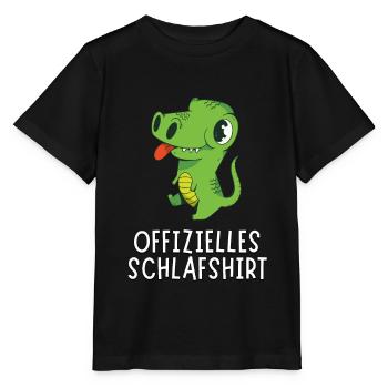 Offizielles Schlafshirt - Süßer Baby Aligator - Stanley/Stella Kinder T-Shirt MINI CREATOR  - Schwarz - Vorne - Mikhail (115cm)