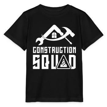 Équipe de construction Travail d’équipe Équipe de construction Chantier de construction Travailleurs de la construction - T-shirt bio MINI CREATOR Stanley/Stella Enfant - noir - Devant - Mikhail (115cm)