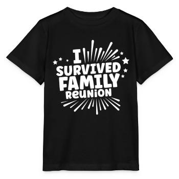 I survived a family reunion team family - Stanley/Stella MINI CREATOR Kids’ T-Shirt - black - Front - Mikhail (115cm)