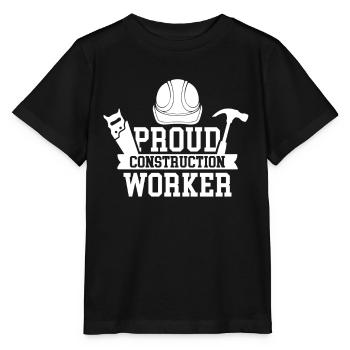 Fier ouvrier de la construction Équipe de construction Travail d’équipe de construction - T-shirt bio MINI CREATOR Stanley/Stella Enfant - noir - Devant - Mikhail (115cm)
