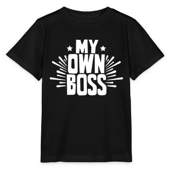 Mon propre patron Freelancer Travailleur indépendant - T-shirt bio MINI CREATOR Stanley/Stella Enfant - noir - Devant - Mikhail (115cm)