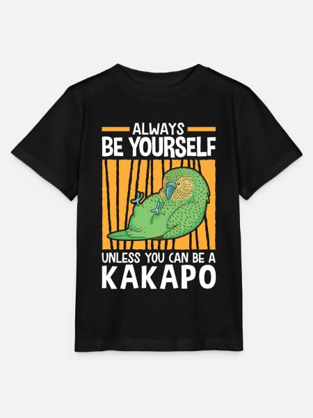 Sei ein Kakapo flugunfähiger Papagei - Stanley/Stella Kinder T-Shirt MINI CREATOR  - Schwarz