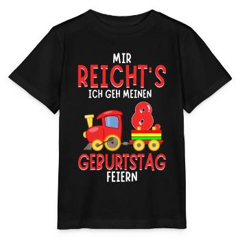 8. Geburtstag Geburtstagsgeschenk mit Eisenbahn - Stanley/Stella Kinder T-Shirt MINI CREATOR  - Schwarz - Vorne - Mikhail (115cm)