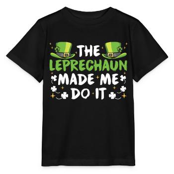 Der Kobold Hat Mich Dazu Gezwungen Leprechaun Ire - Stanley/Stella Kinder T-Shirt MINI CREATOR  - Schwarz - Vorne - Mikhail (115cm)