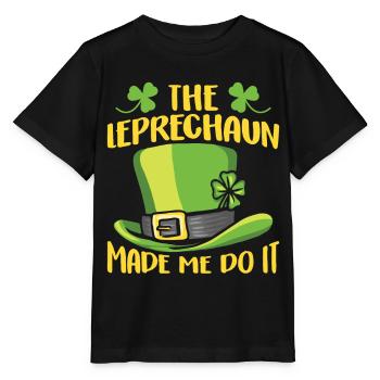 Der Kobold Hat Mich Dazu Gezwungen Ire Leprechaun - Stanley/Stella Kinder T-Shirt MINI CREATOR  - Schwarz - Vorne - Mikhail (115cm)