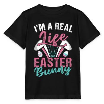 Ich Bin Ein Echter Osterhase Ostern Osterfest - Stanley/Stella Kinder T-Shirt MINI CREATOR  - Schwarz - Vorne - Mikhail (115cm)