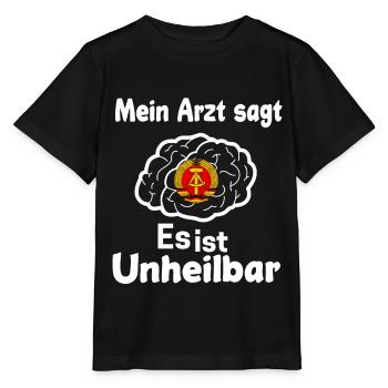 Ossi Geschenk Ostdeutschland NVA Germania Osten - Stanley/Stella Kinder T-Shirt MINI CREATOR  - Schwarz - Vorne - Mikhail (115cm)