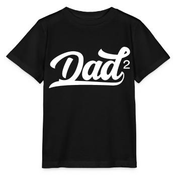 Father Of Two Children Papa Father Day Daddy - Stanley/Stella MINI CREATOR Kids’ T-Shirt - black - Front - Mikhail (115cm)