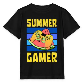 SUMMER GAMER JEU VIDÉO ESPORTS - T-shirt bio MINI CREATOR Stanley/Stella Enfant - noir - Devant - Mikhail (115cm)