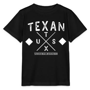 Texaner Sprüche Texanisch Texas Stolz - Stanley/Stella Kinder T-Shirt MINI CREATOR  - Schwarz - Vorne - Mikhail (115cm)