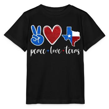 Paix Amour Texas Pride Texan Texan - T-shirt bio MINI CREATOR Stanley/Stella Enfant - noir - Devant - Mikhail (115cm)