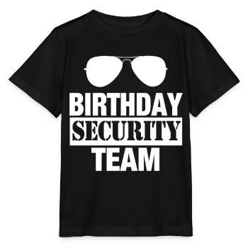 Birthday Security Team Security Security - Stanley/Stella MINI CREATOR Kids’ T-Shirt - black - Front - Mikhail (115cm)