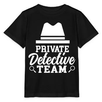 Privatdetektiv Team Privatdetektei Privat - Stanley/Stella Kinder T-Shirt MINI CREATOR  - Schwarz - Vorne - Mikhail (115cm)
