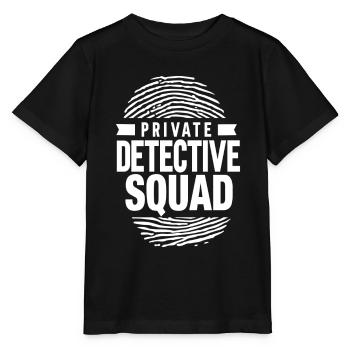 Privatdetektiv Squad Privatdetektei Privat - Stanley/Stella Kinder T-Shirt MINI CREATOR  - Schwarz - Vorne - Mikhail (115cm)