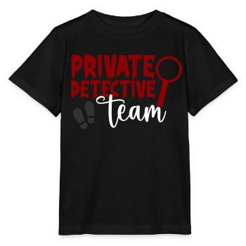 Privatdetektiv Team Privat Privatdetektei - Stanley/Stella Kinder T-Shirt MINI CREATOR  - Schwarz - Vorne - Mikhail (115cm)