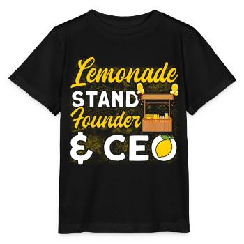 Jus de citron Jus de citron Limonade - T-shirt bio MINI CREATOR Stanley/Stella Enfant - noir - Devant - Mikhail (115cm)