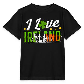 I love Ireland St. Patrick's Day Irish - Stanley/Stella MINI CREATOR Kids’ T-Shirt - black - Front - Mikhail (115cm)