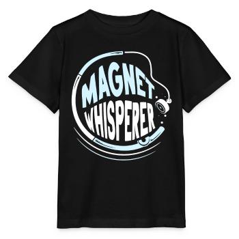 Magnet Whisperer Magnetic Fisher Magnetic Fishing - Stanley/Stella MINI CREATOR Kids’ T-Shirt - black - Front - Mikhail (115cm)