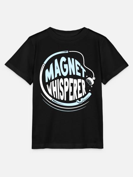 Magnet Flüsterer Magnetfischer Magnetfischen - Stanley/Stella Kinder T-Shirt MINI CREATOR - Schwarz