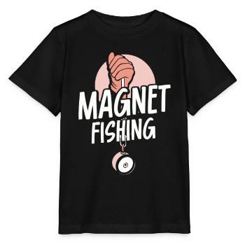 Magnetic Fishing Magnet Magnetic Fisherman - Stanley/Stella MINI CREATOR Kids’ T-Shirt - black - Front - Mikhail (115cm)