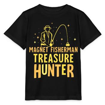 Magnetic Fisherman Treasure Hunter Magnetic Fishing Magnet - Stanley/Stella MINI CREATOR Kids’ T-Shirt - black - Front - Mikhail (115cm)