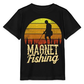 Magnet Fishing Magnetic Fisher Magnetic Fishing - Stanley/Stella MINI CREATOR Kids’ T-Shirt - black - Front - Mikhail (115cm)