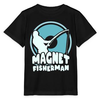Magnetic Fisherman Magnetic Fishing Magnet - Stanley/Stella MINI CREATOR Kids’ T-Shirt - black - Front - Mikhail (115cm)
