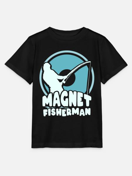Magnetfischer Magnetfischen Magnet - Stanley/Stella Kinder T-Shirt MINI CREATOR  - Schwarz